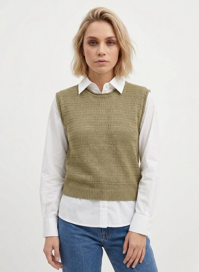 Spencer gehaakt patroon groen