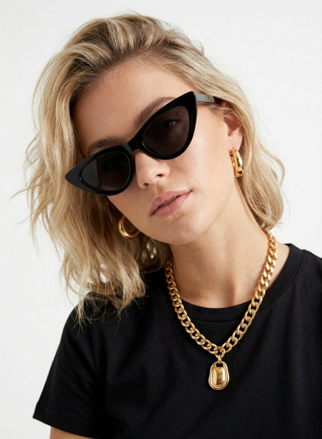 Zonnebril cateye zwart