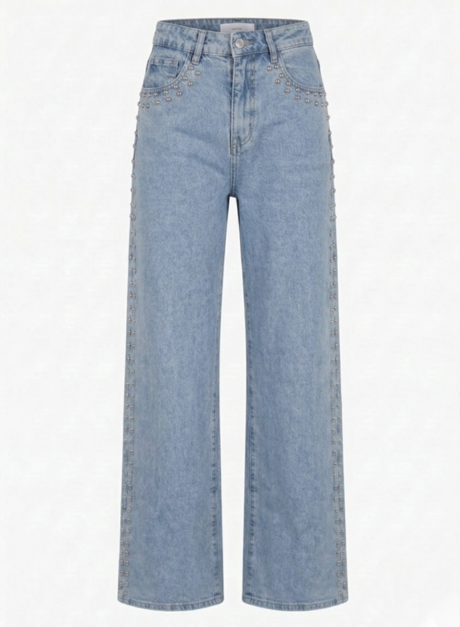 Stoere jeans dubbele naad blauw