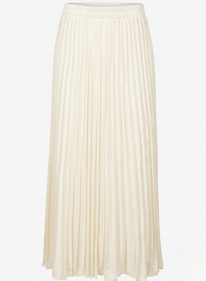 Plissé rok satin look wit