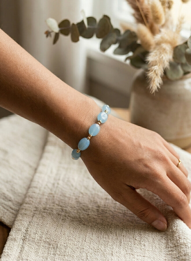 Kralen armband Suus blauw