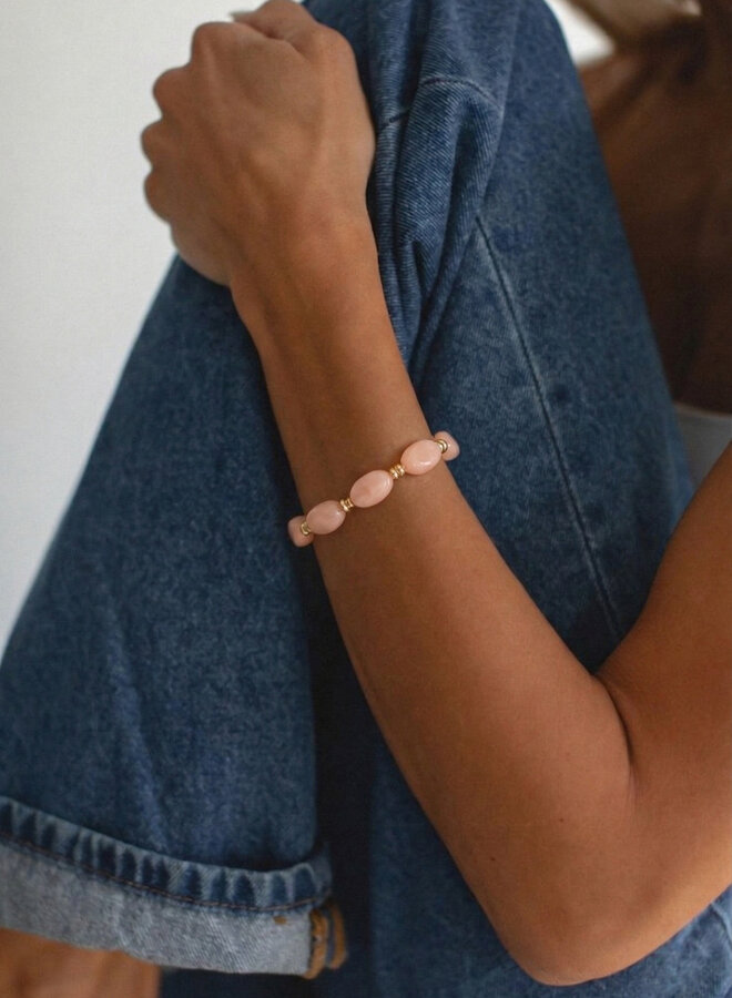 Kralen armband Suus roze