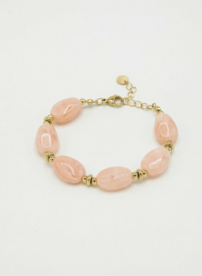 Kralen armband Suus roze