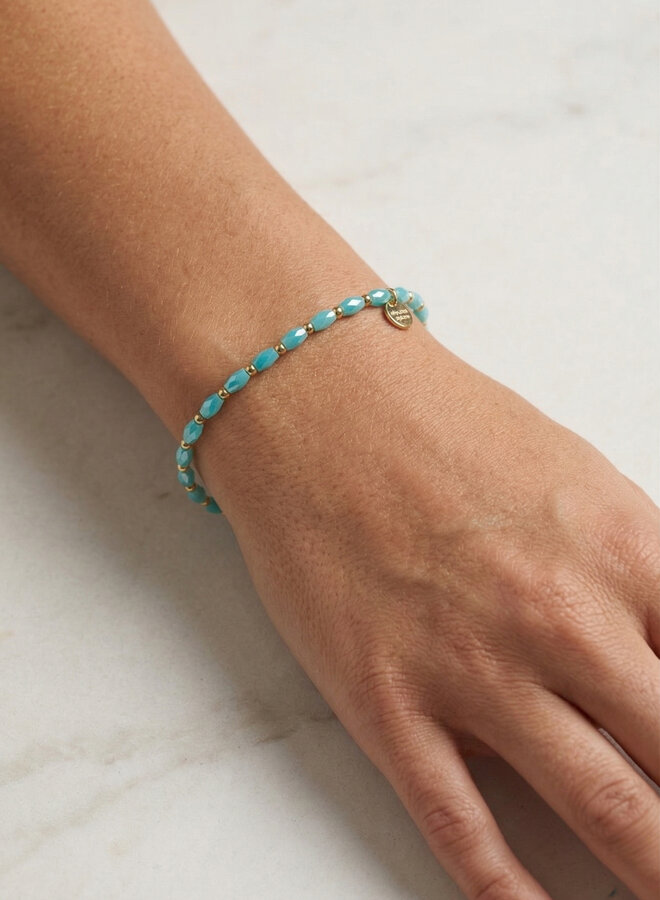 Kralenarmband turquoise Els