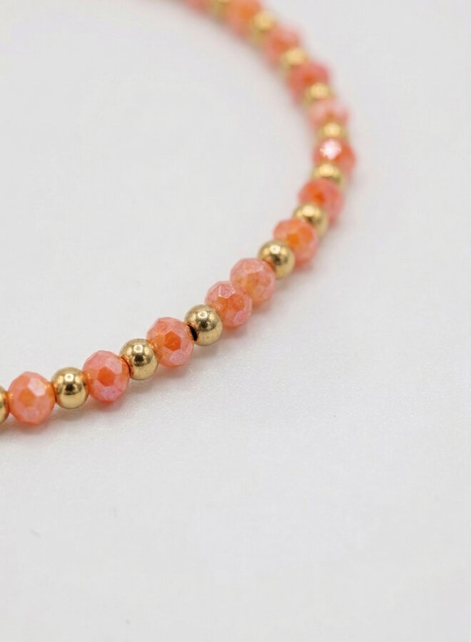 Kralenarmband oranje Fenna