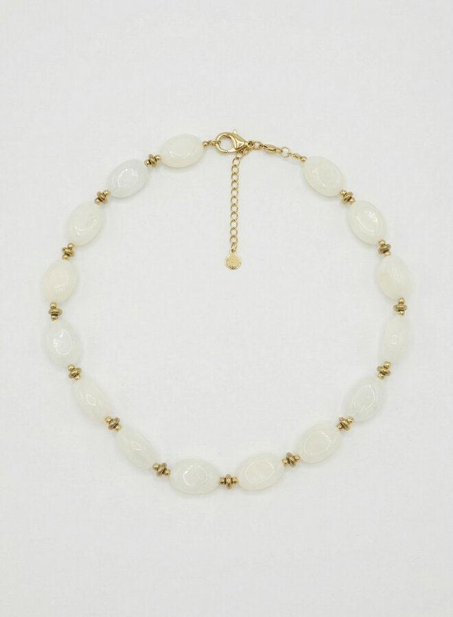 Kralen ketting Suus off white
