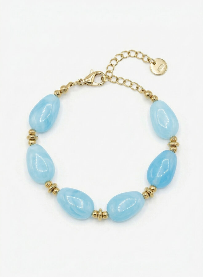 Kralen armband Suus blauw