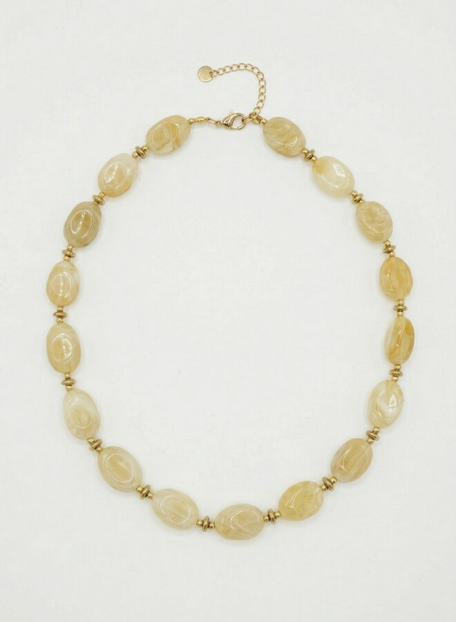 Kralen ketting Suus beige
