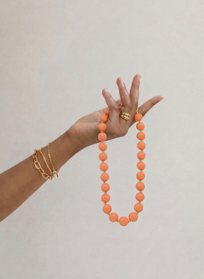 Midi kralen ketting koraal