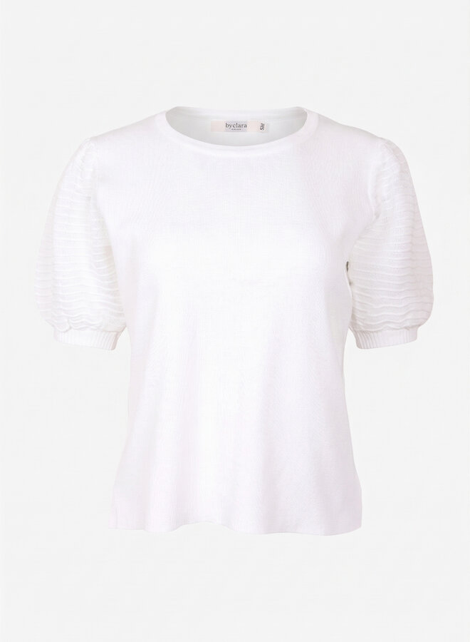 Top Fenna korte mouw wit