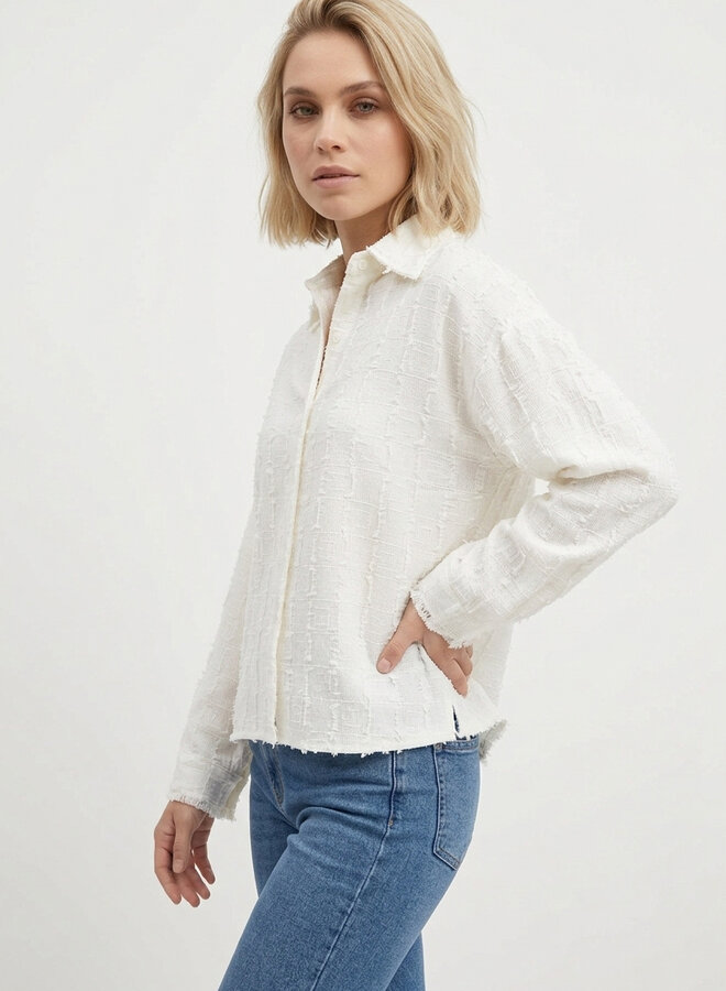 Blouse met patroon off white