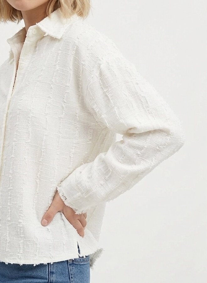 Blouse met patroon off white