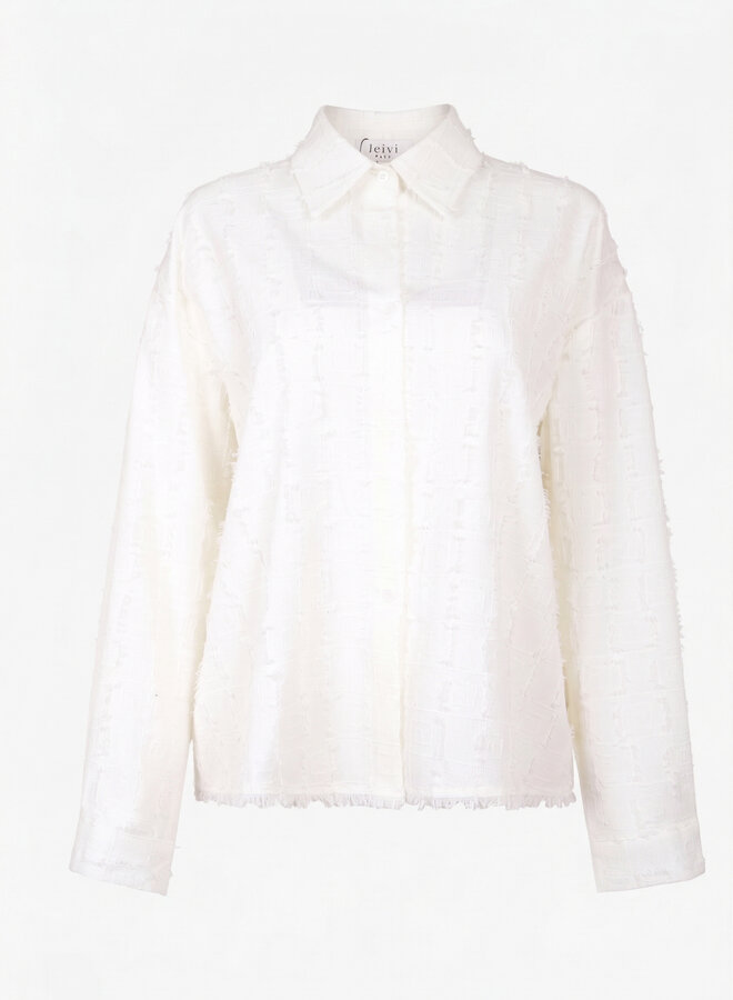 Blouse met patroon off white