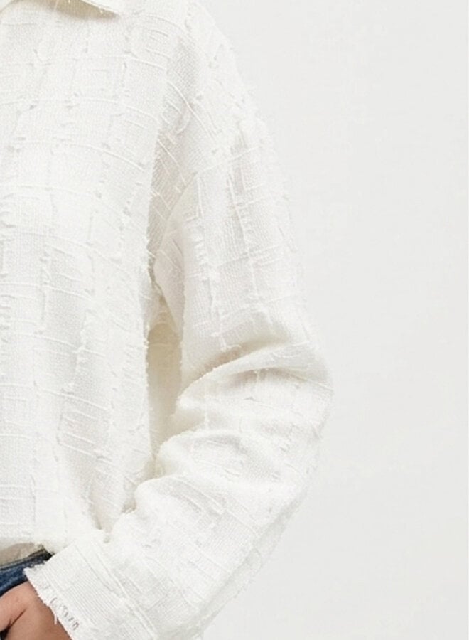 Blouse met patroon off white