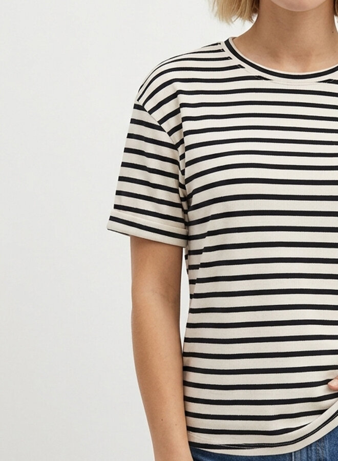 Gestreept shirt zwart/wit Nicky