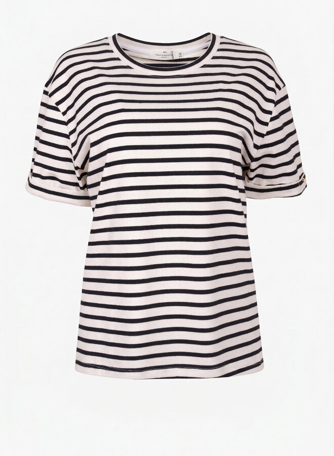 Gestreept shirt zwart/wit Nicky