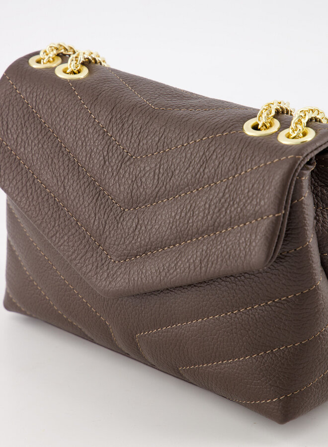 Leren tas Celine donkerbruin