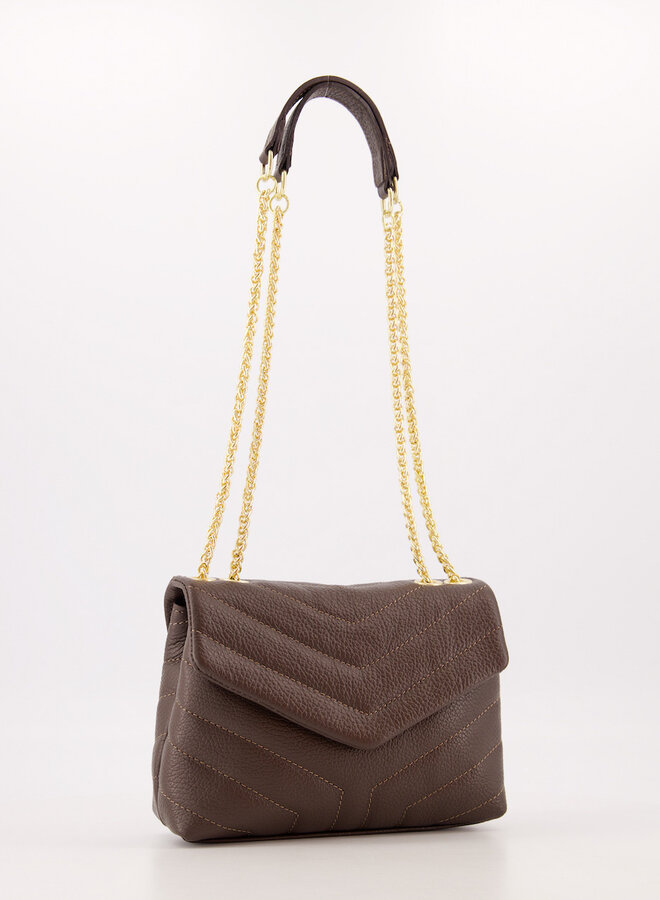 Leren tas Celine donkerbruin