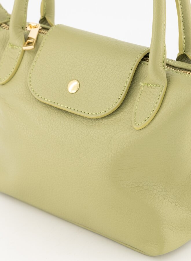 Leren tas Channie mosgroen