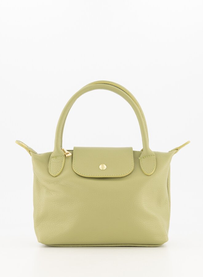 Leren tas Channie mosgroen