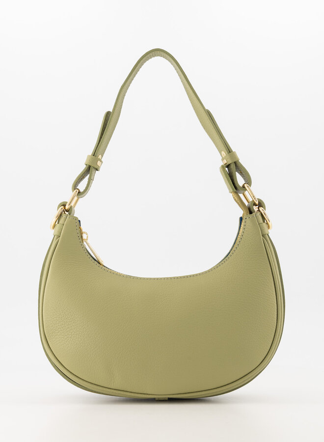 Leren tas Gewenny mosgroen