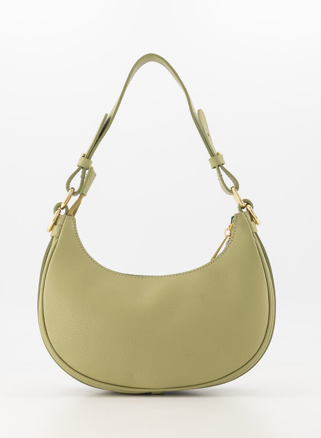 Leren tas Gewenny mosgroen