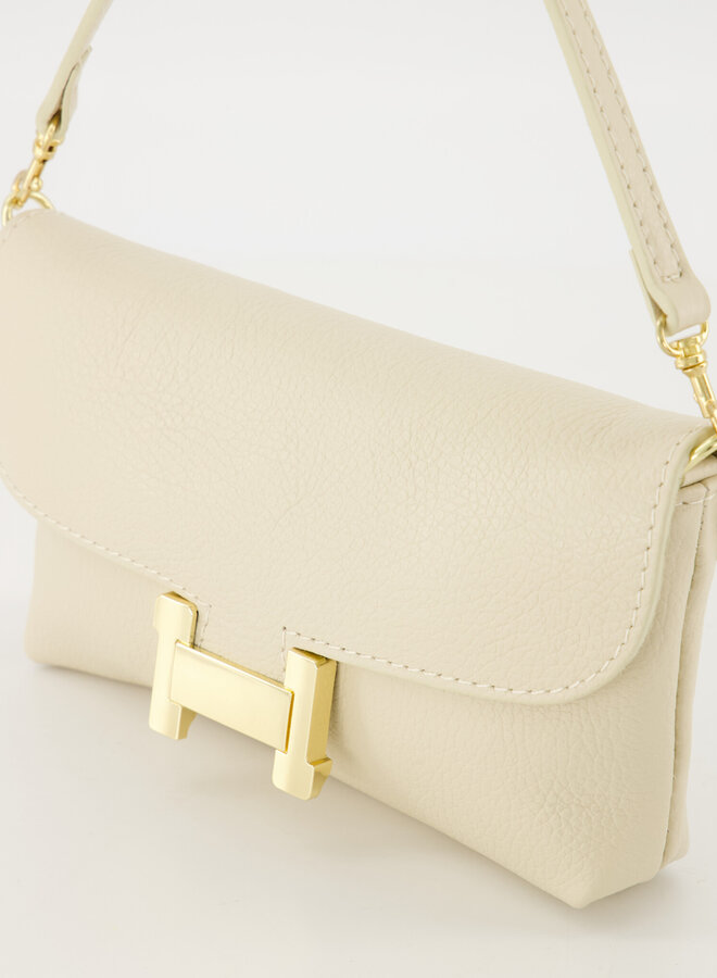 Leren tas hermes dupe ecru
