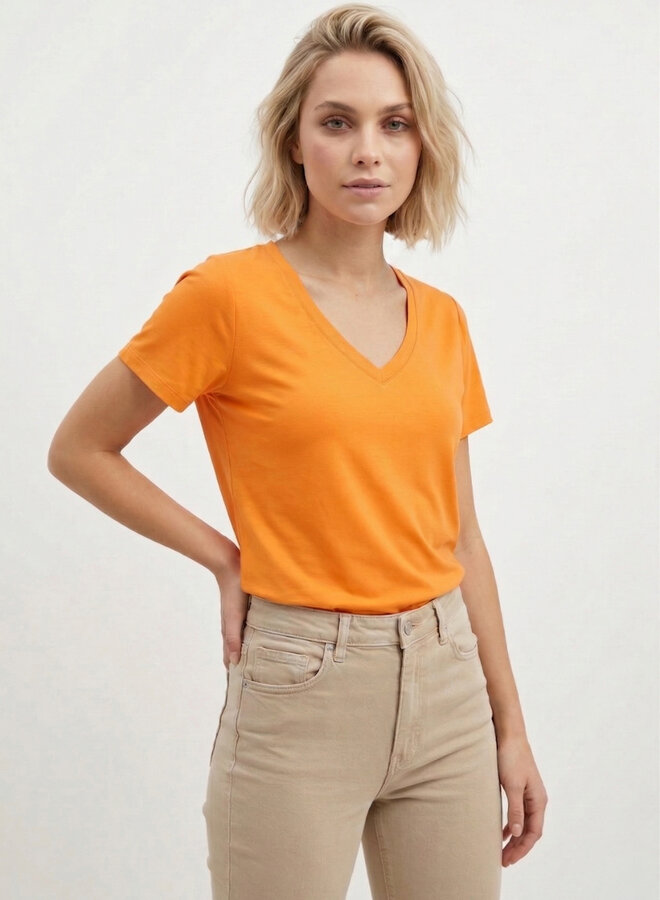 Basic shirt Kylie oranje