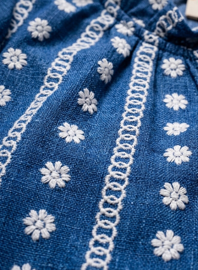 Jeans blouse katoen blauw