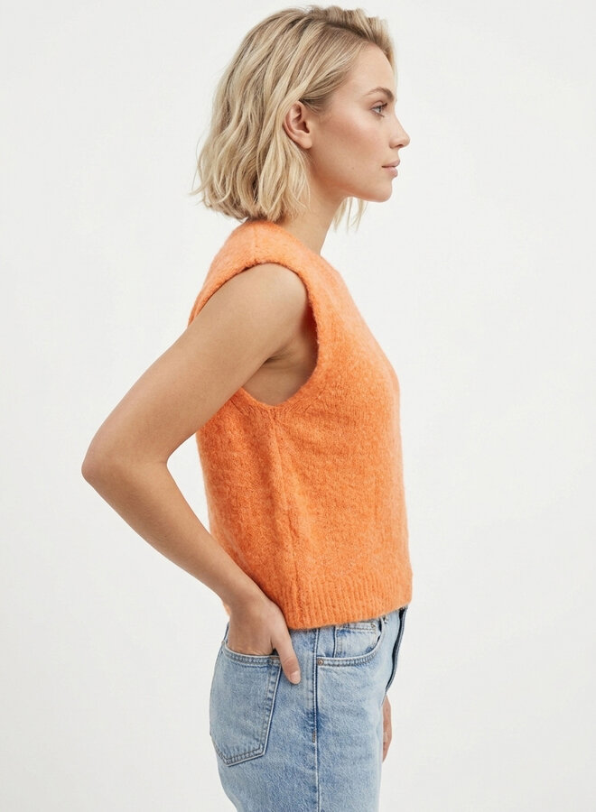 Pullover gebreid oranje