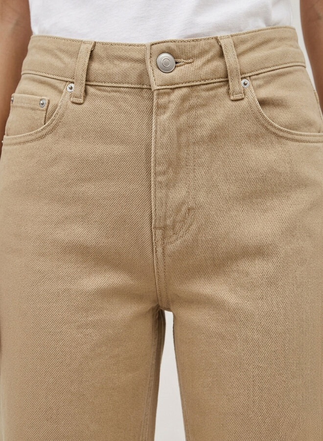 Wide leg jeans extra lang camel