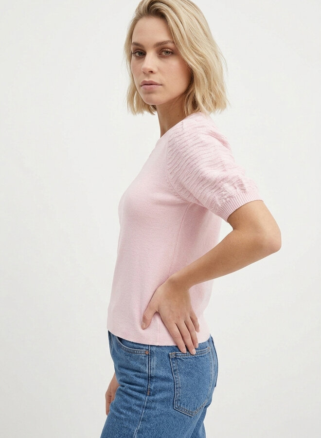 Top Fenna korte mouw roze