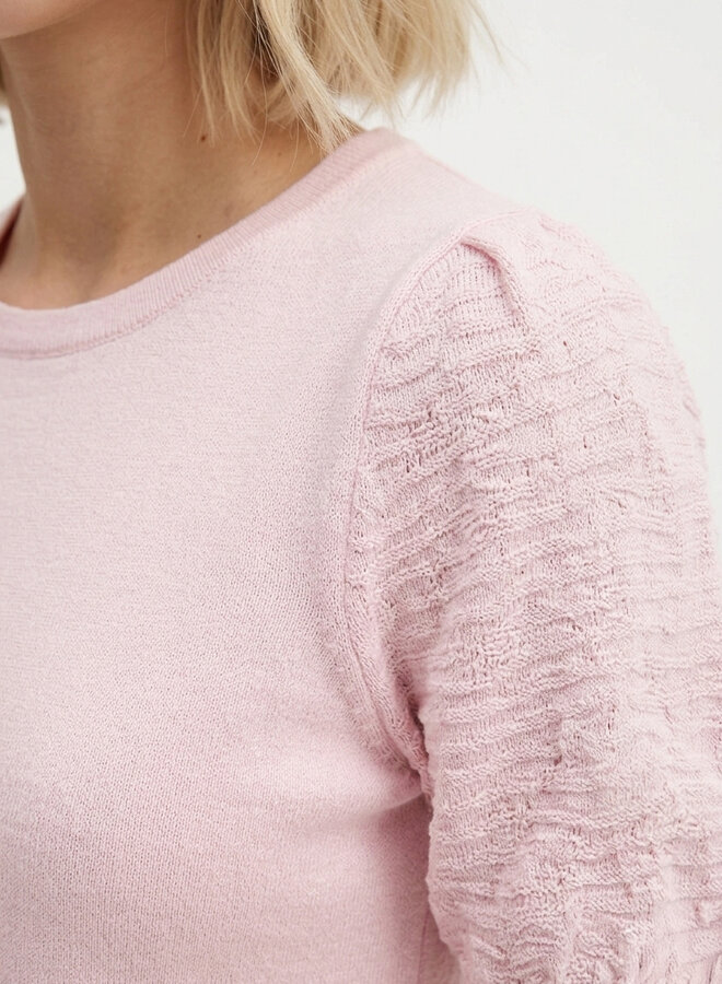 Top Fenna korte mouw roze