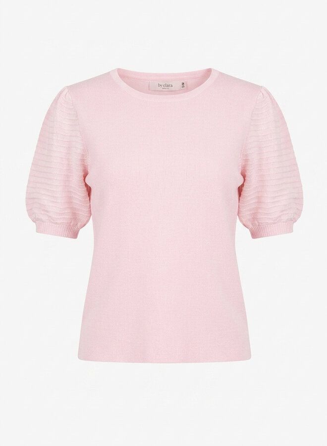 Top Fenna korte mouw roze