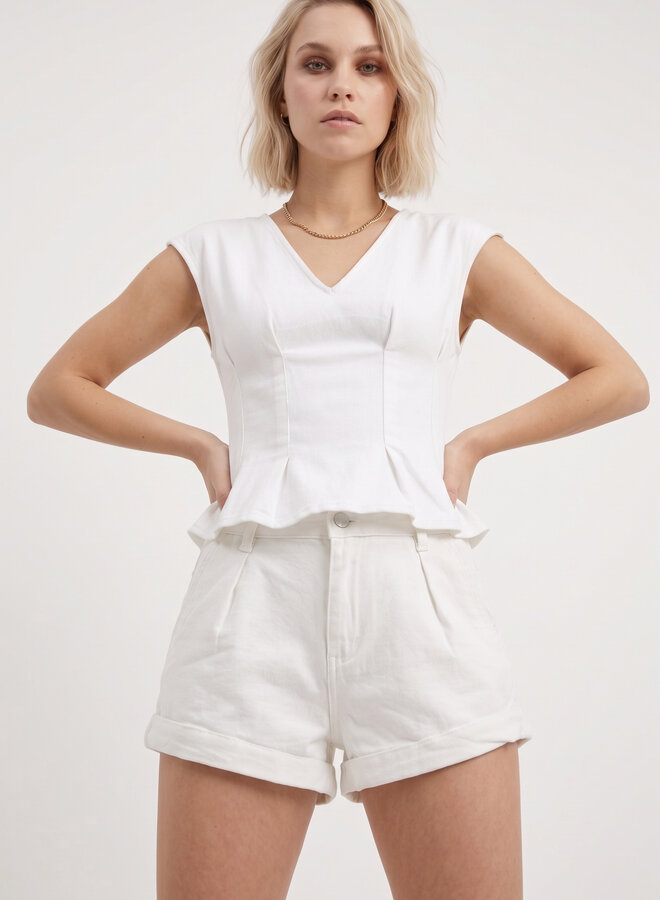 Jeans short wit