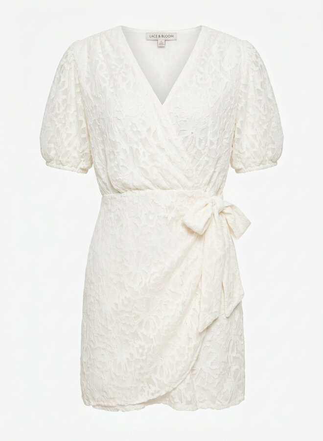 Jurk bloemenprint Eva beige