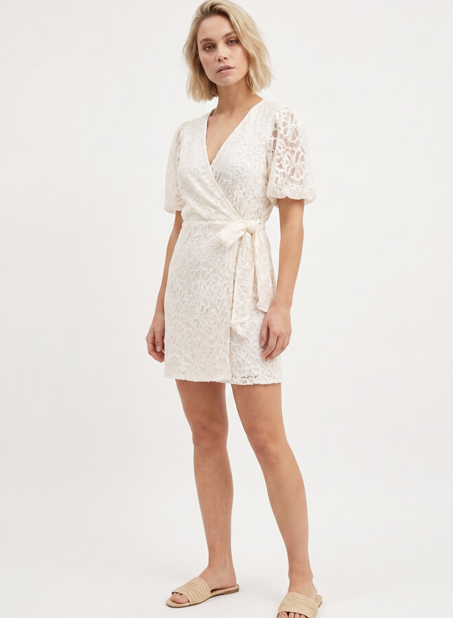 Jurk bloemenprint Eva beige
