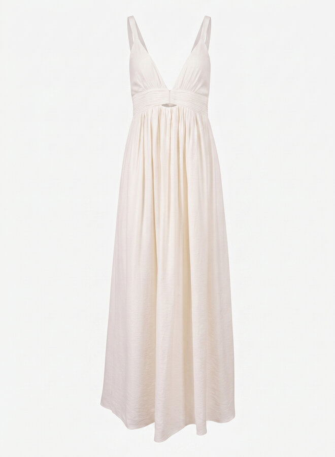 Lange zomerjurk viscose wit