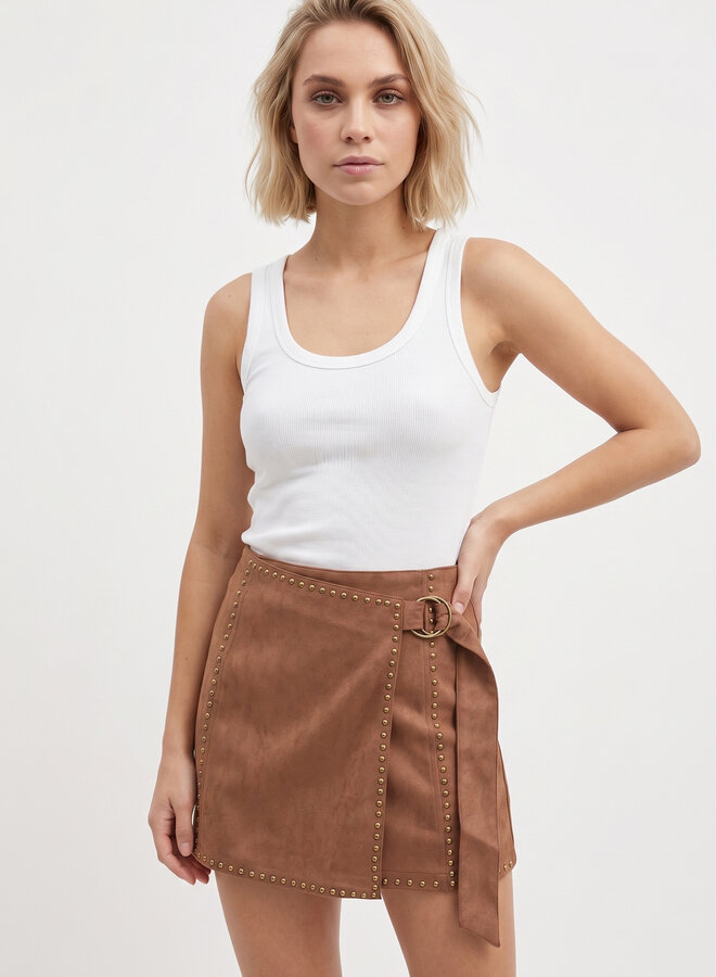 Rok suèdine met studs