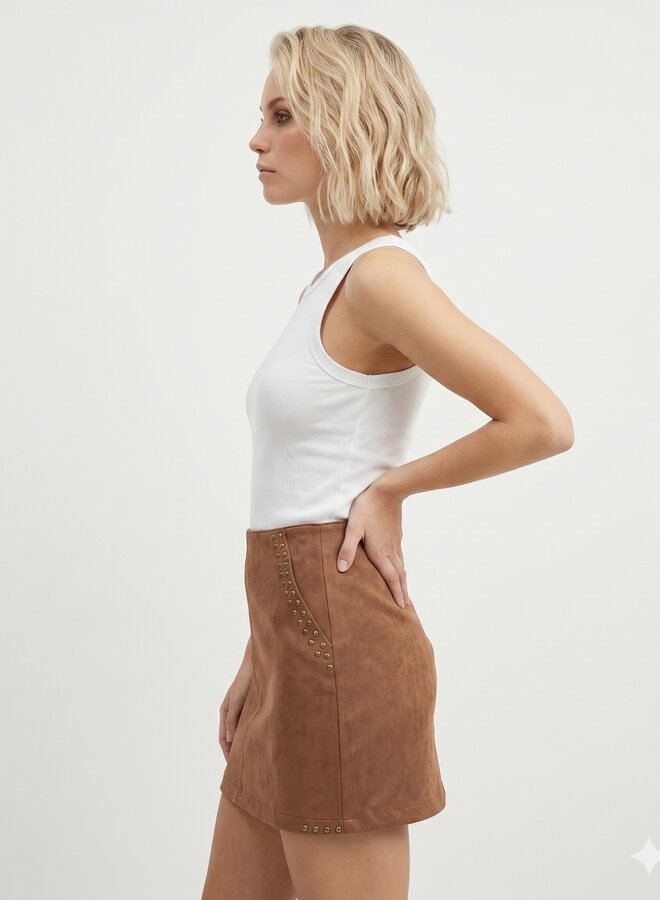 Rok suèdine met studs