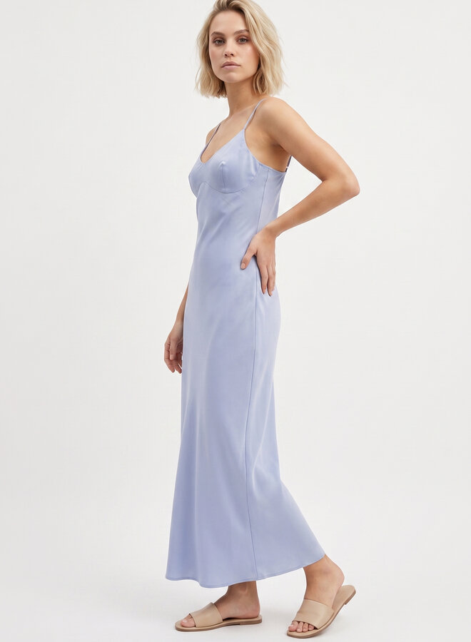 Zomerjurk ruffles blauw