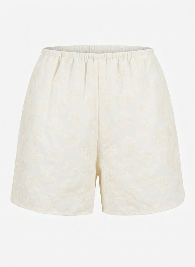 Beige short met bloemen
