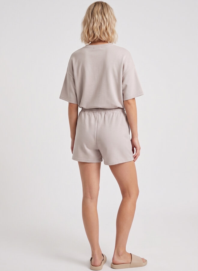 Zacht short viscose taupe
