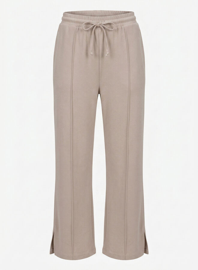 Zachte broek viscose taupe