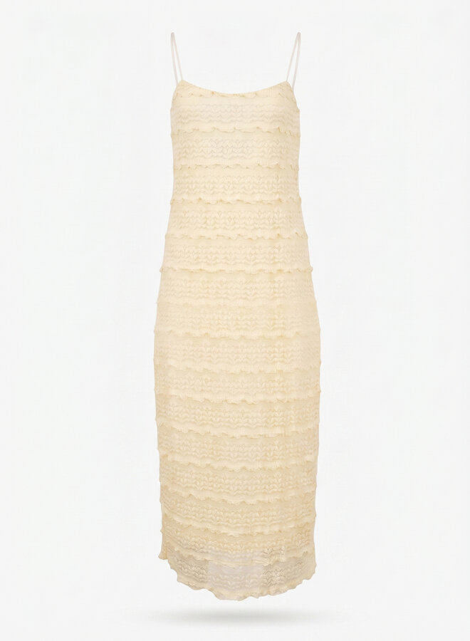 Zomerjurk ruffles geel