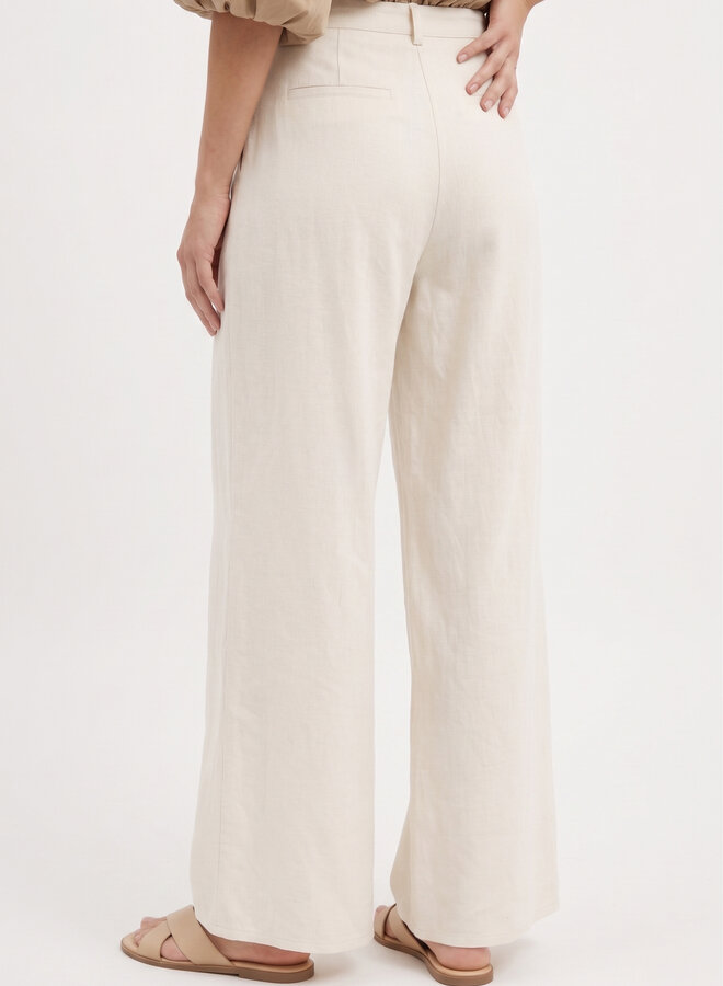 Pantalon viscose beige