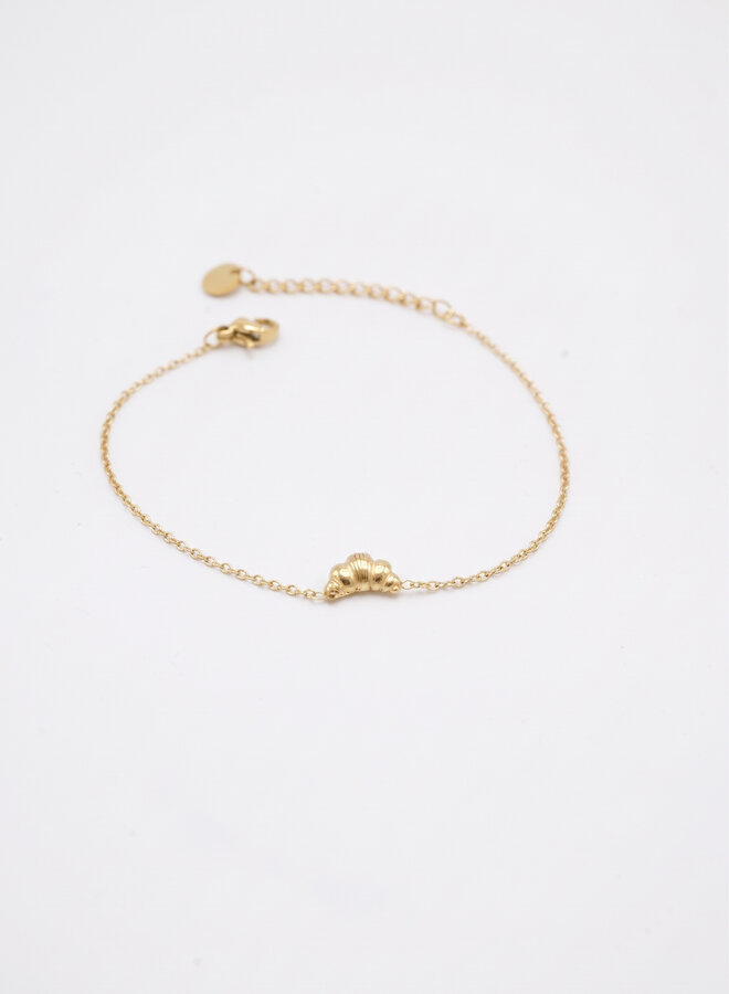 Fijne armband met croissant goud
