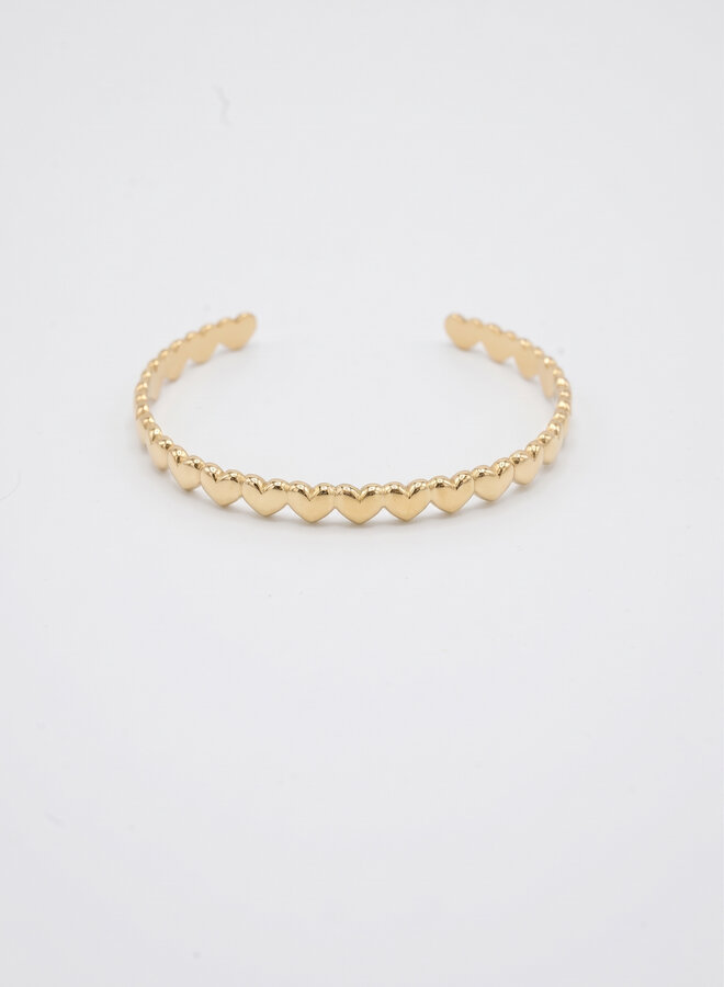 Bangle armband bold hearts