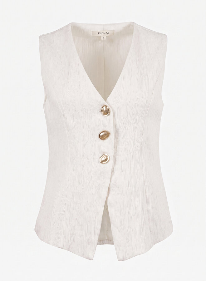 Gilet met knopen beige