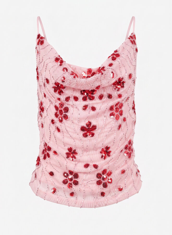Zomerse top glim roze